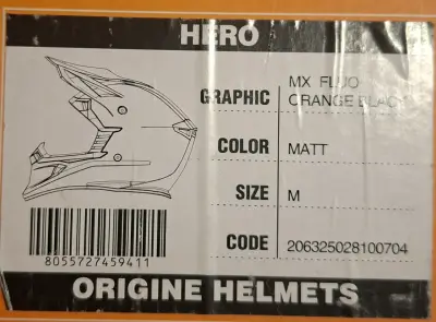 Casco integral de moto Origine naranja - miniatura 5