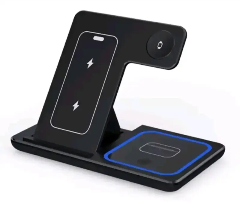 Cargador inalámbrico 3 en 1 para iPhone y Android - 1