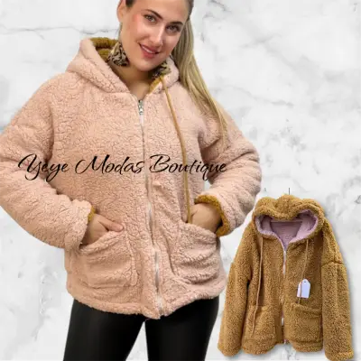 Chaqueta de Peluche con Capucha para Mujer reversi - miniatura 1