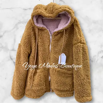 Chaqueta de Peluche con Capucha para Mujer reversi - miniatura 2