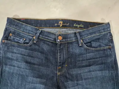 Jeans azul oscuro para mujer 7 For All Mankind - miniatura 1