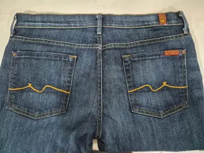 Jeans azul oscuro para mujer 7 For All Mankind - miniatura 3
