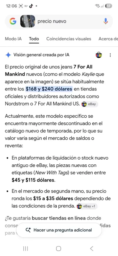 Jeans azul oscuro para mujer 7 For All Mankind - miniatura 6