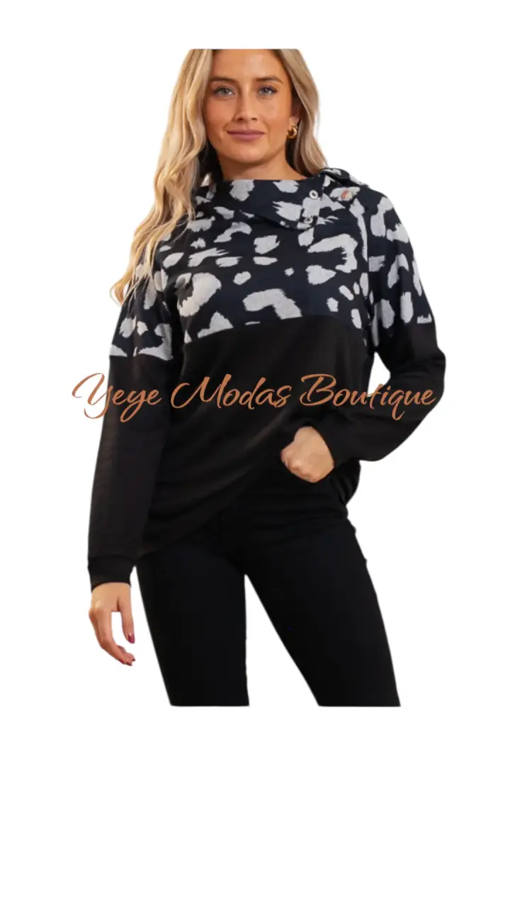Suéter de mujer con estampado animal print
