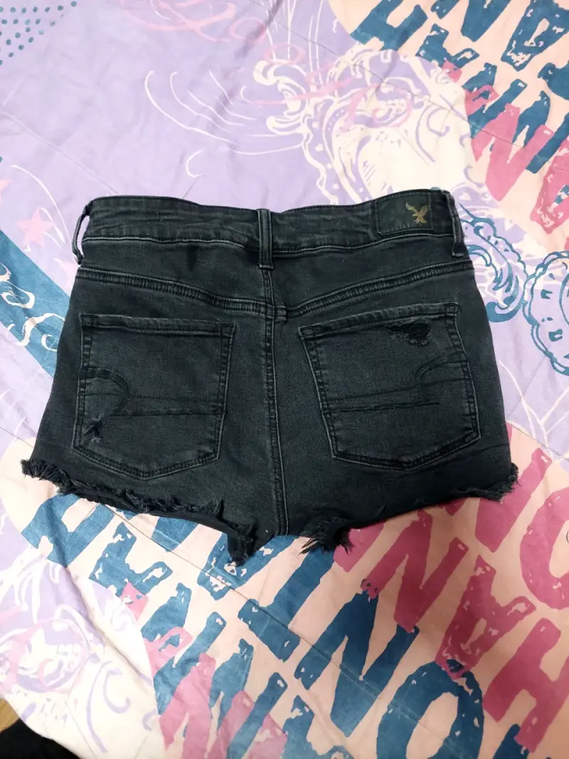Shorts de mezclilla rasgados, American Eagle - 2