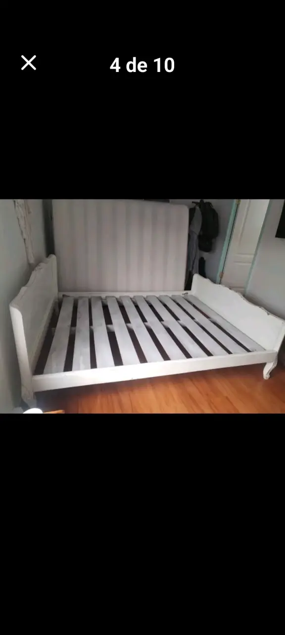 Cama matrimonial de madera rauli normando - 6