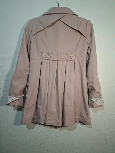 Abrigo beige con doble botonadura Alaniz talla 40 - miniatura 3