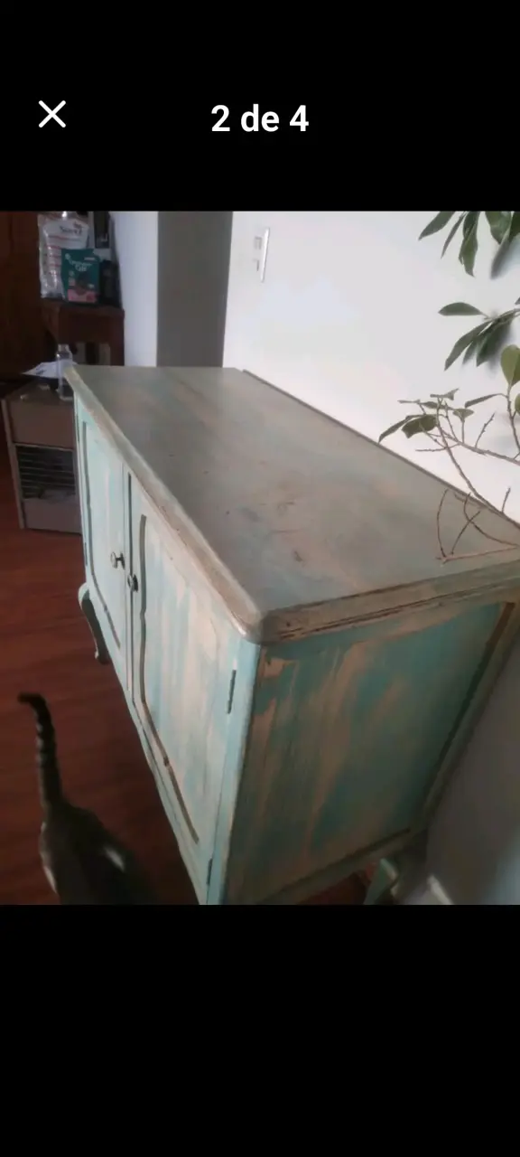 Mueble aparador arrimo  de madera rauli  patinado - 2