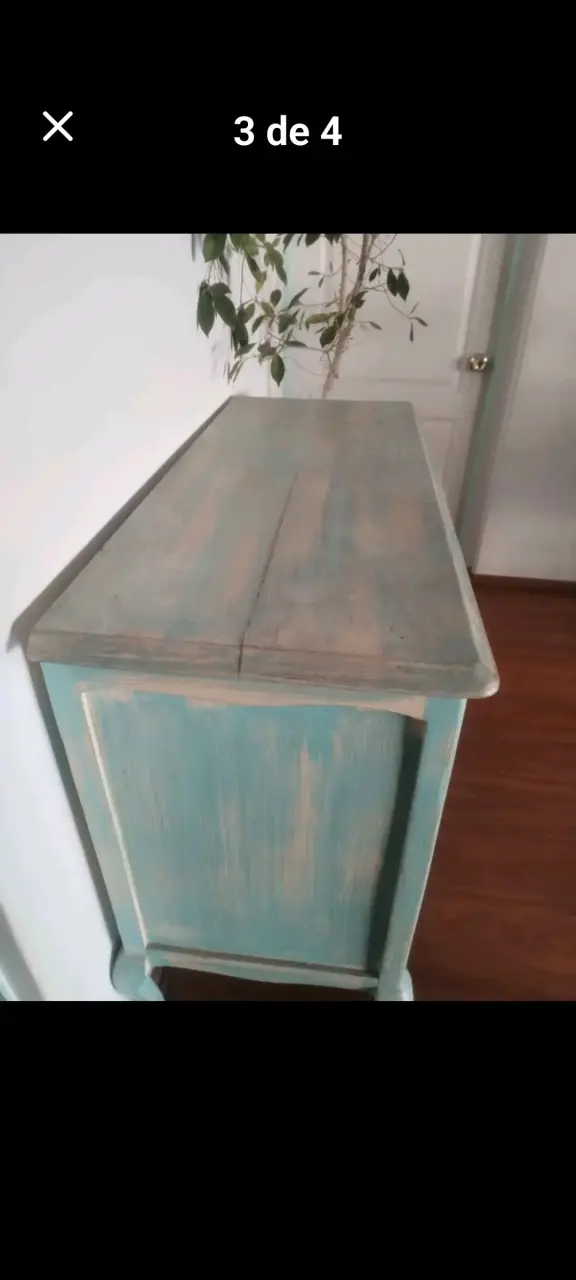 Mueble aparador arrimo  de madera rauli  patinado - 3