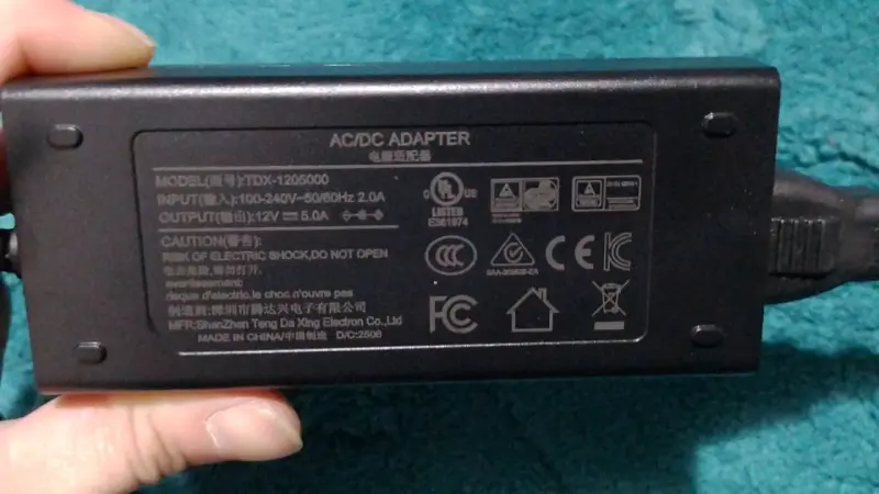 Adaptador AC/DC 12V 5A TDX-1205000 - 1