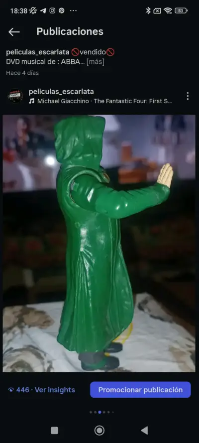Figura de acción Doctor Doom con capa verde - miniatura 3