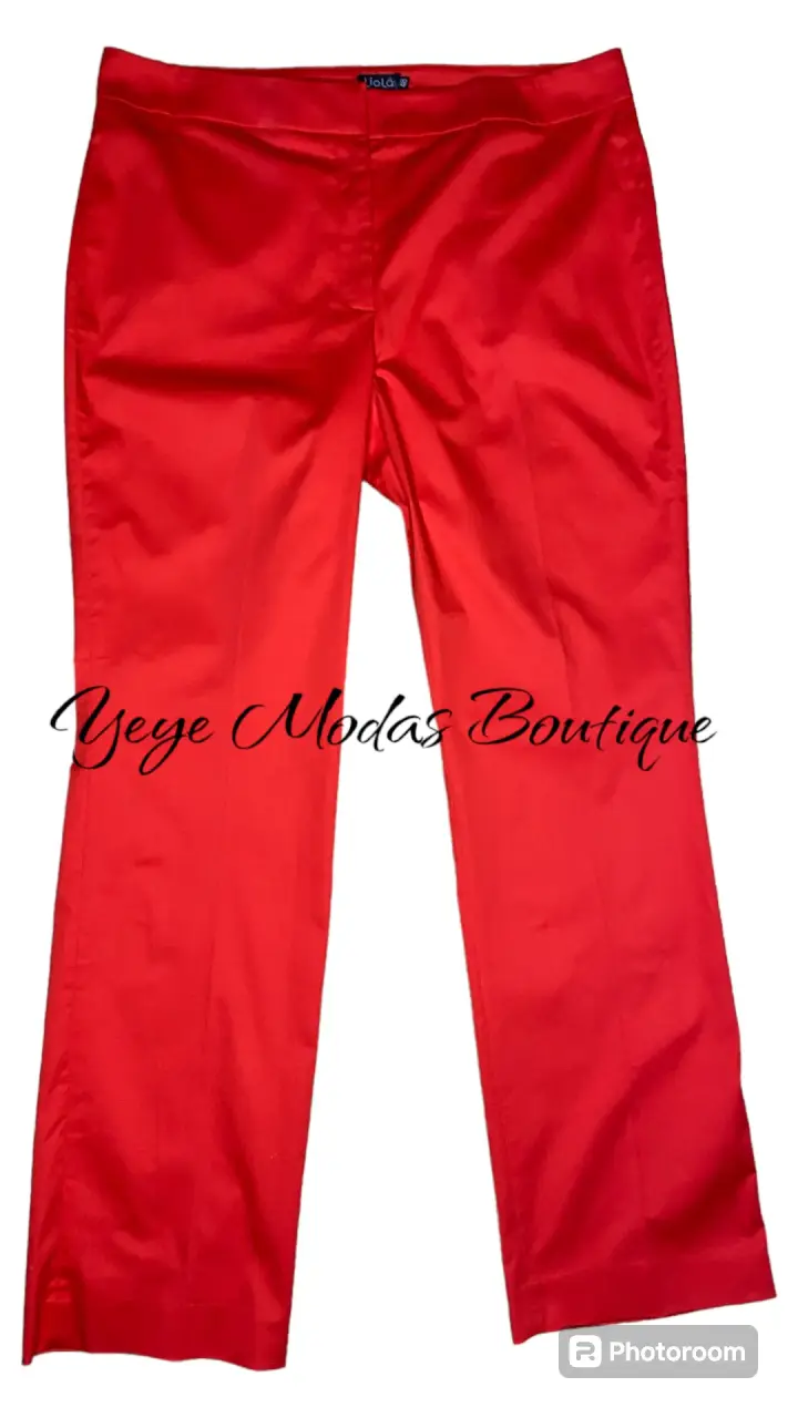 Pantalones rojos de mujer elegantes - 1