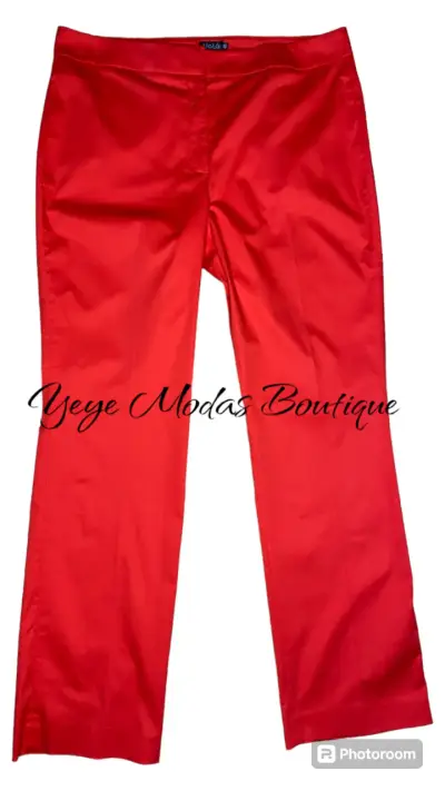 Pantalones rojos de mujer elegantes - miniatura 1