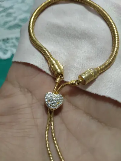 Pulsera Pandora original con dije de corazón - miniatura 3