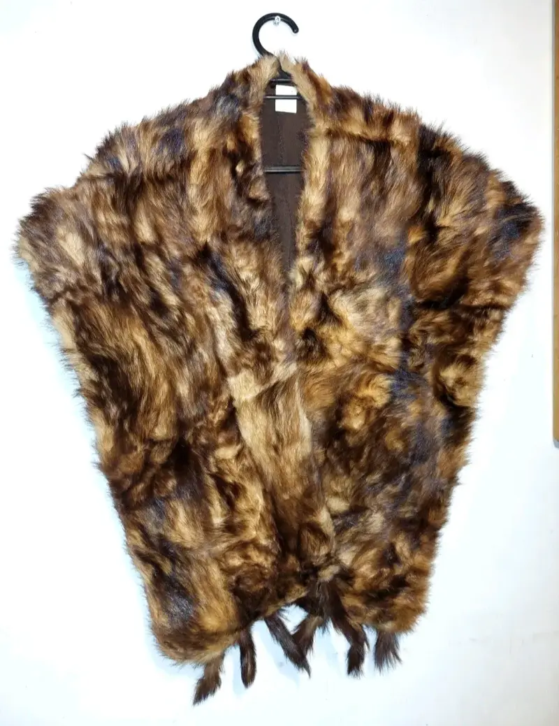 Bufanda de piel sintética marrón para mujer - 1