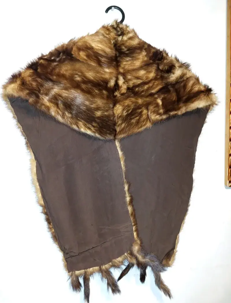 Bufanda de piel sintética marrón para mujer - 2