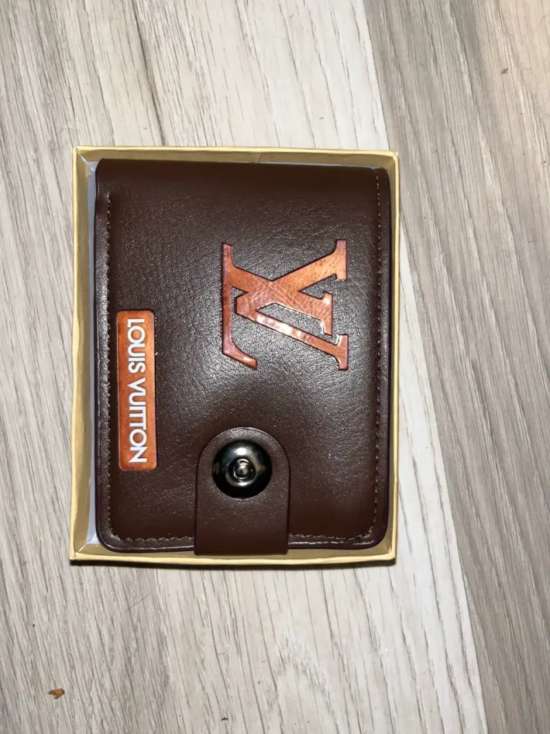 Billetera de cuero marrón Louis Vuitton