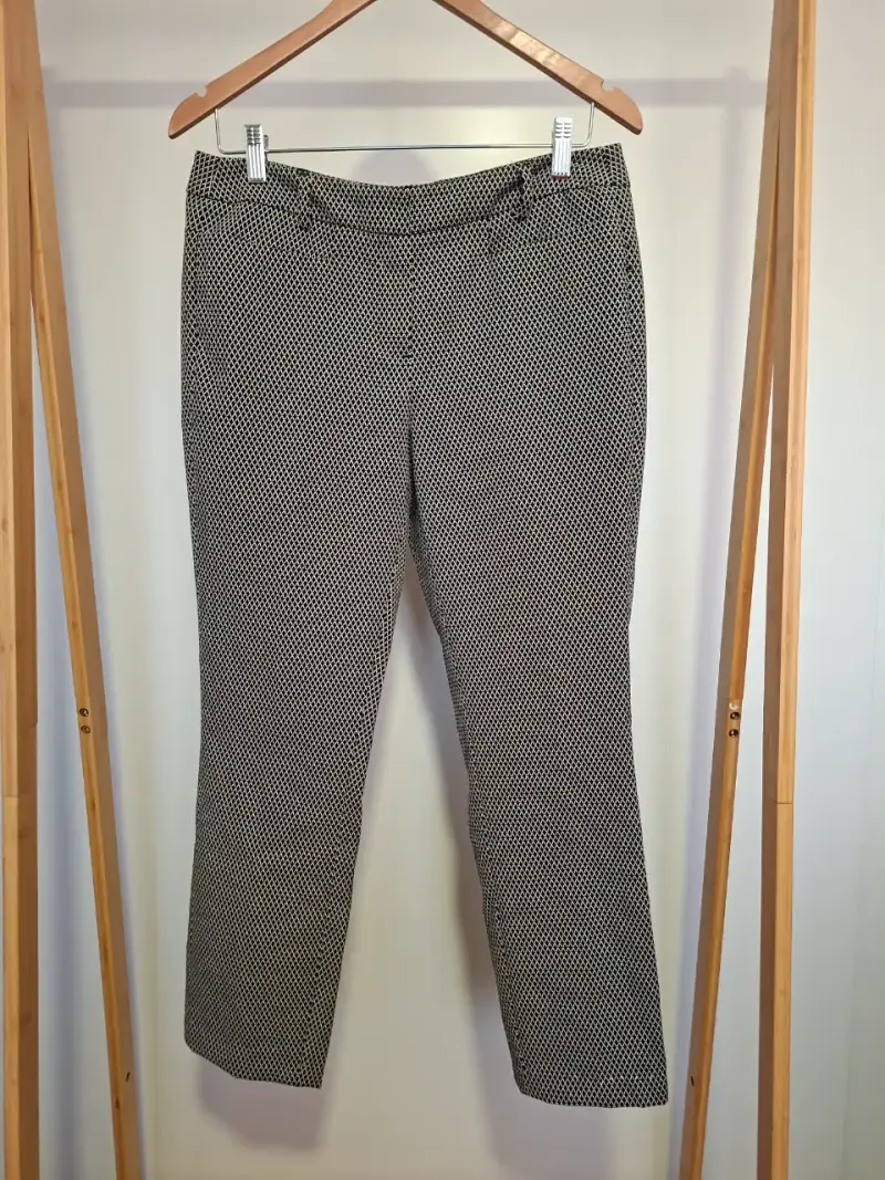 Pantalón vestir blanco negro talla 40 - 1