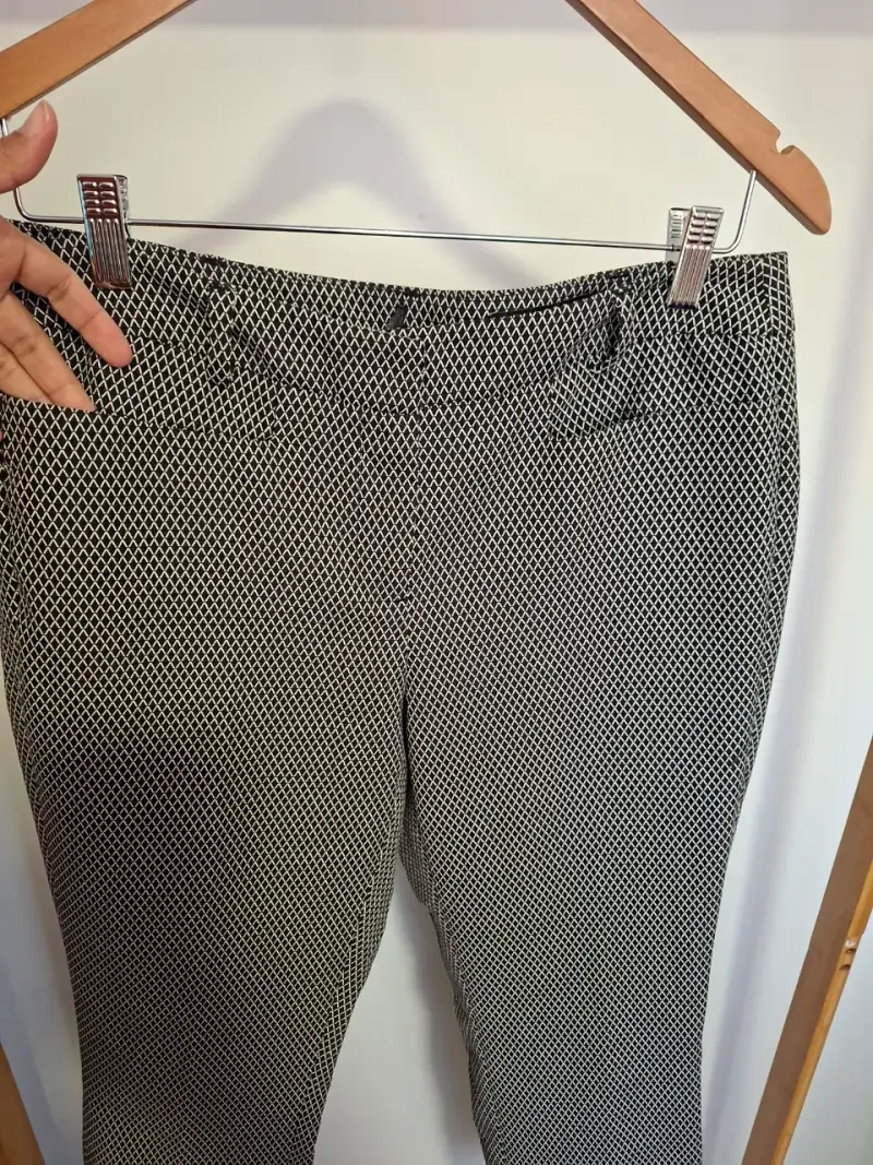 Pantalón vestir blanco negro talla 40 - 3