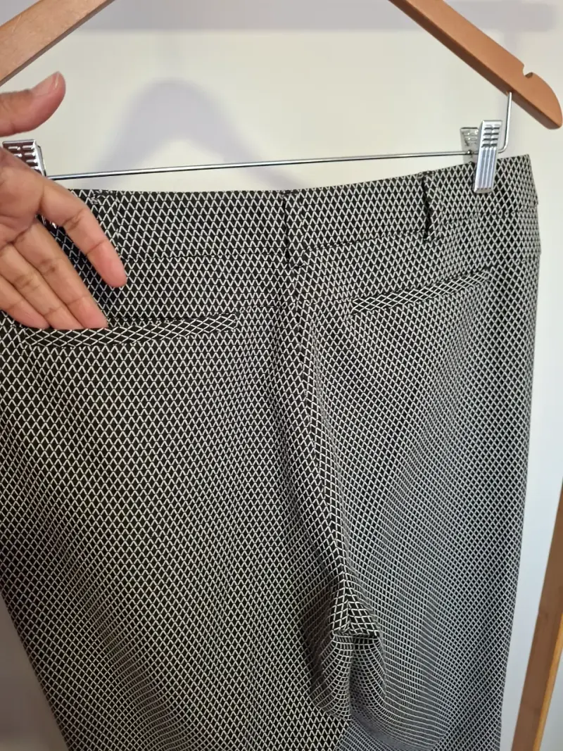 Pantalón vestir blanco negro talla 40 - 5