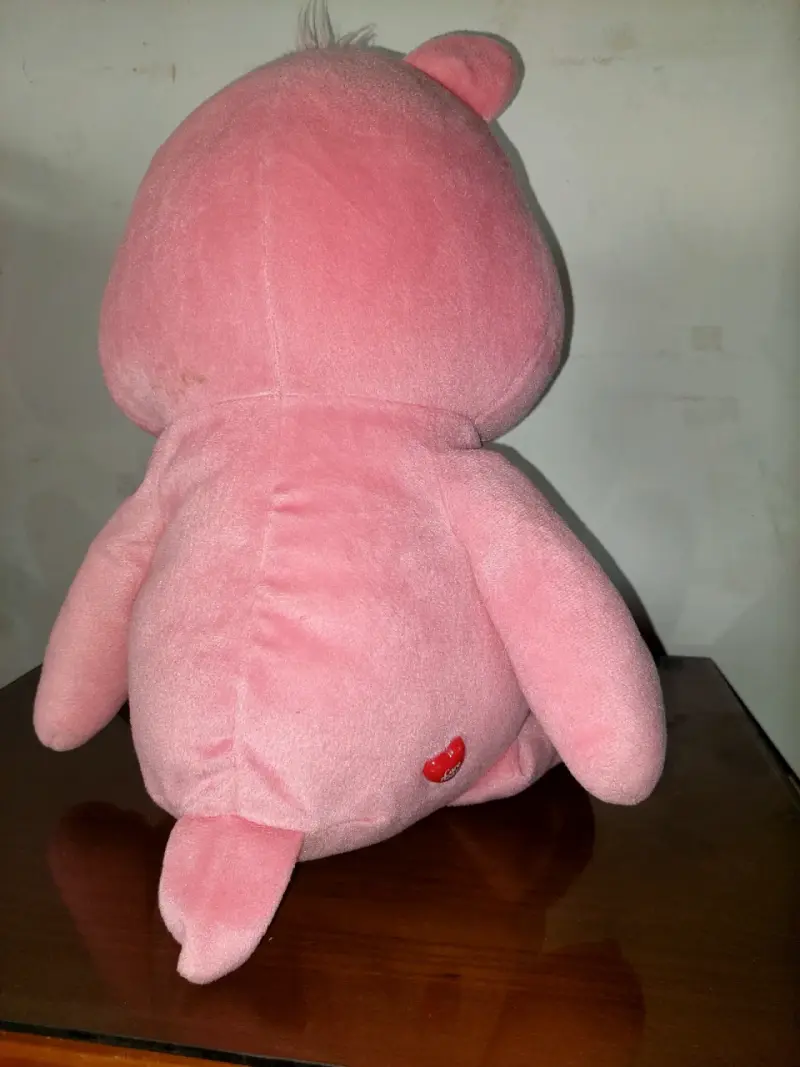 Peluche oso cariñosito rosa con corazones - 2