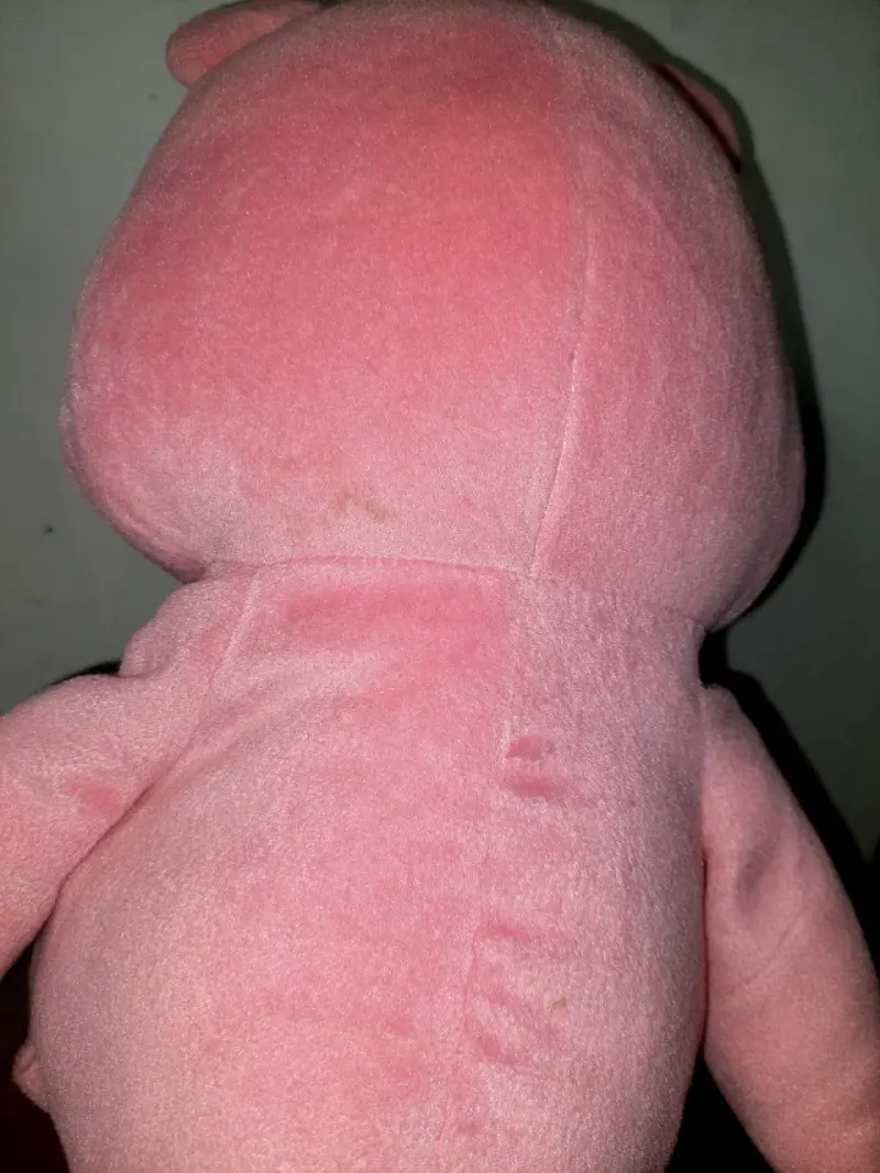 Peluche oso cariñosito rosa con corazones - 3
