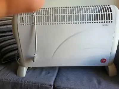 Calefactor eléctrico de pared color blanco - miniatura 2
