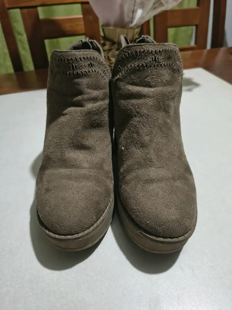 Botines de gamuza marrón para mujer - 2