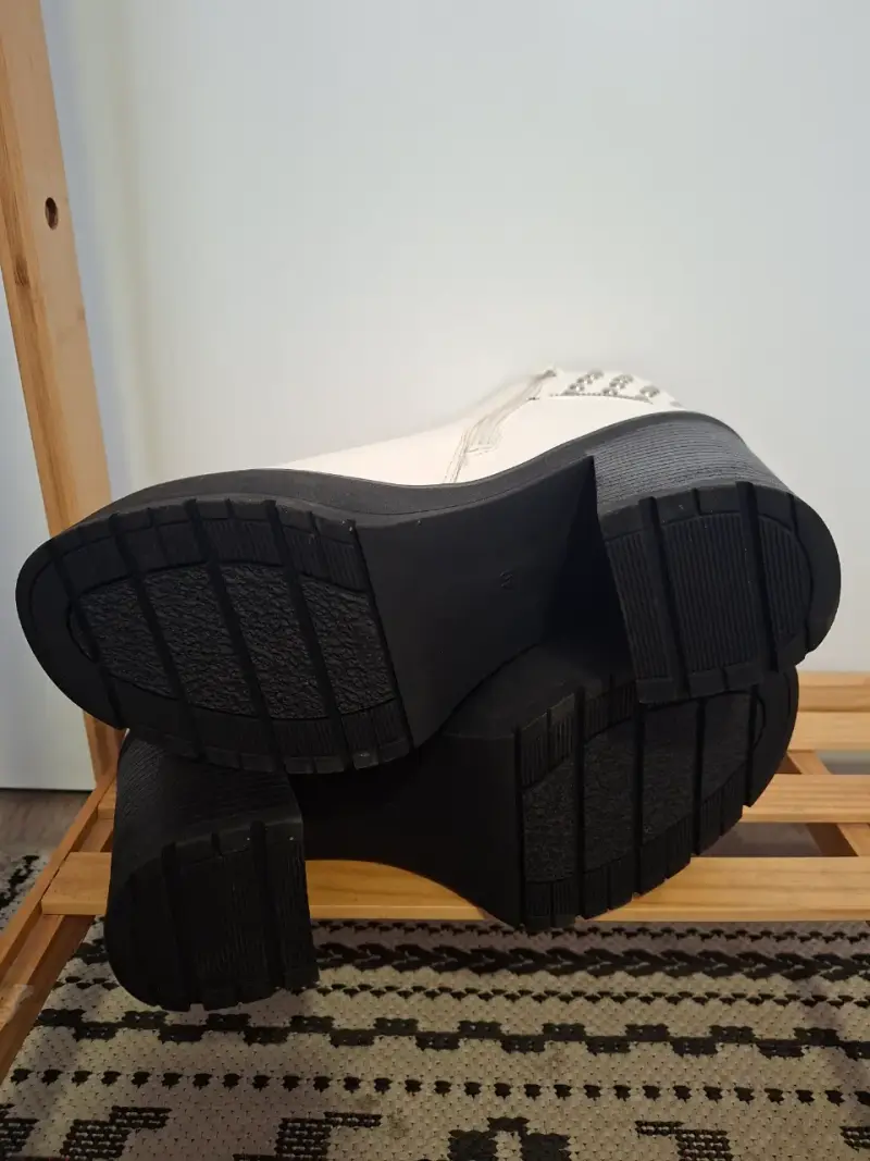 Botines blancos con plataforma Nuevos talla 40 - 3