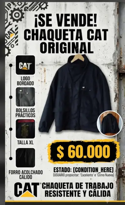 Chaqueta CAT Original con Logo Bordado - miniatura 1