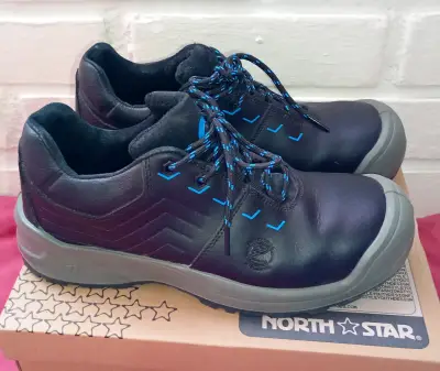 Zapatos de seguridad North Star negros con detalles azules - miniatura 2
