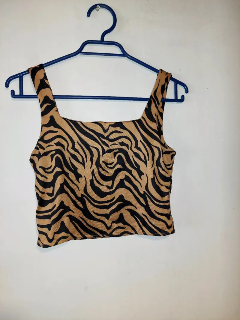 Top corto estampado animal print - 2