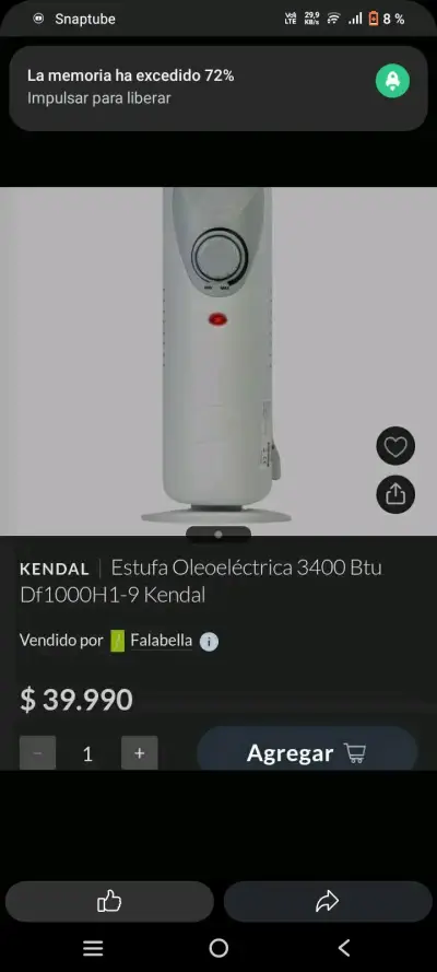 Estufa Oleoelectrica Kendal 3400 BTU - miniatura 1