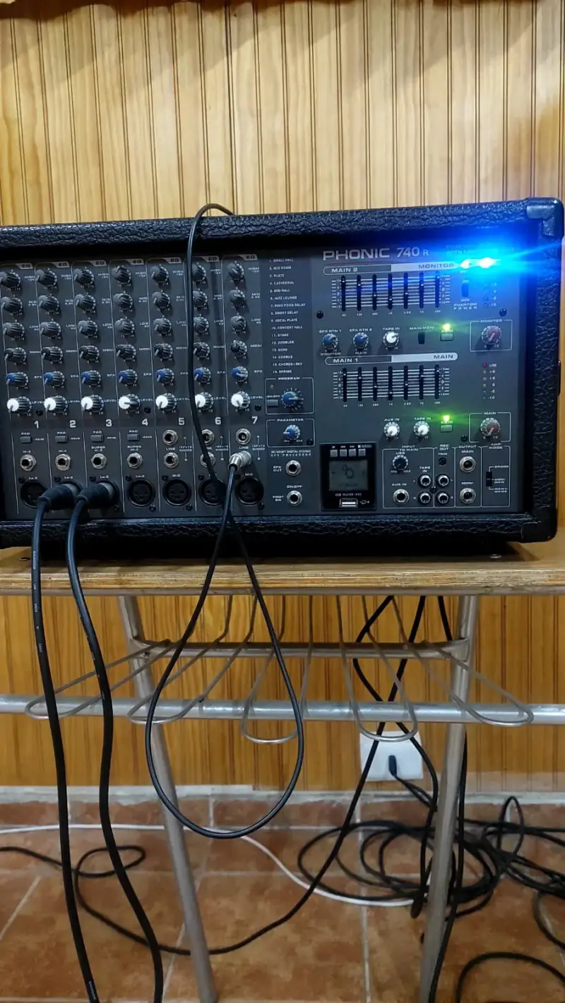 Sistema de sonido profesional con micrófonos y parlantes - 4