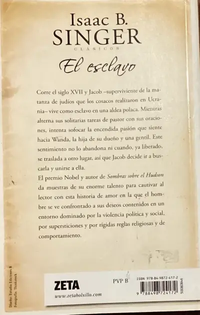 Libro 'El Esclavo' de Isaac B. Singer - Clásicos - miniatura 2