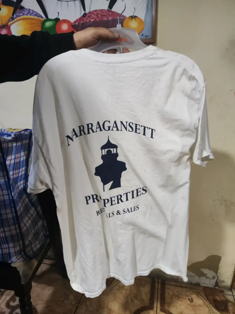 Polera blanca Narragansett Properties unisex - 2