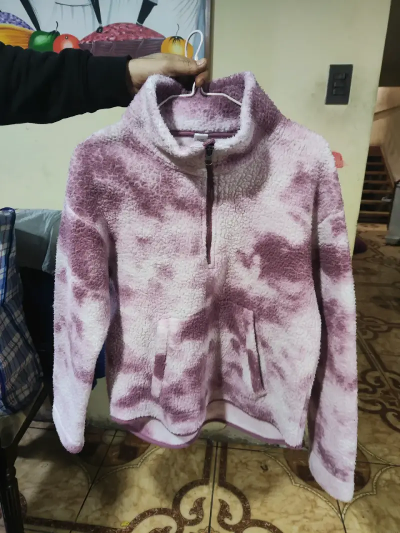 Polar de mujer con diseño tie-dye morado - 1