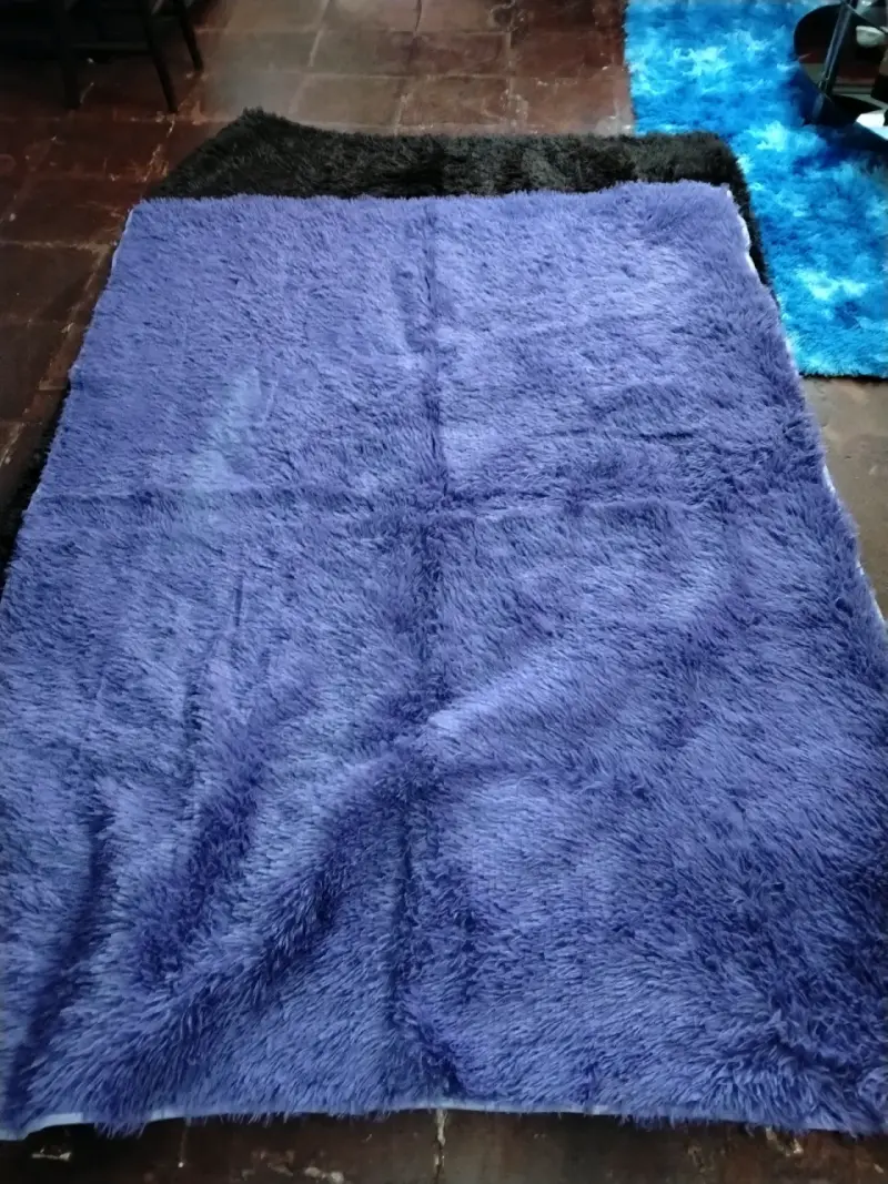 Alfombra de felpa multicolor grande - 6
