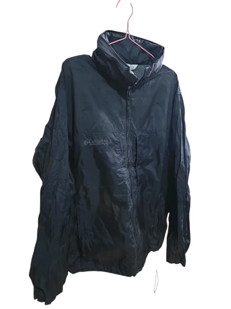 Chaqueta impermeable Columbia negra para hombre - 1
