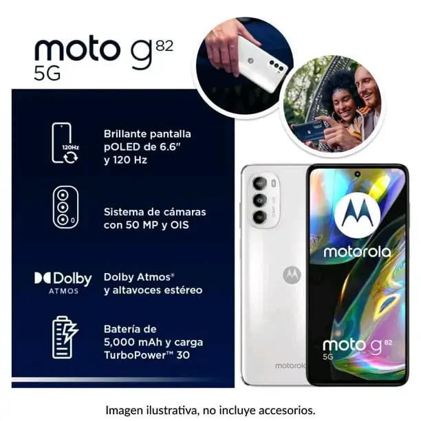 Motorola Moto G82 5G 128GB Negro - 2