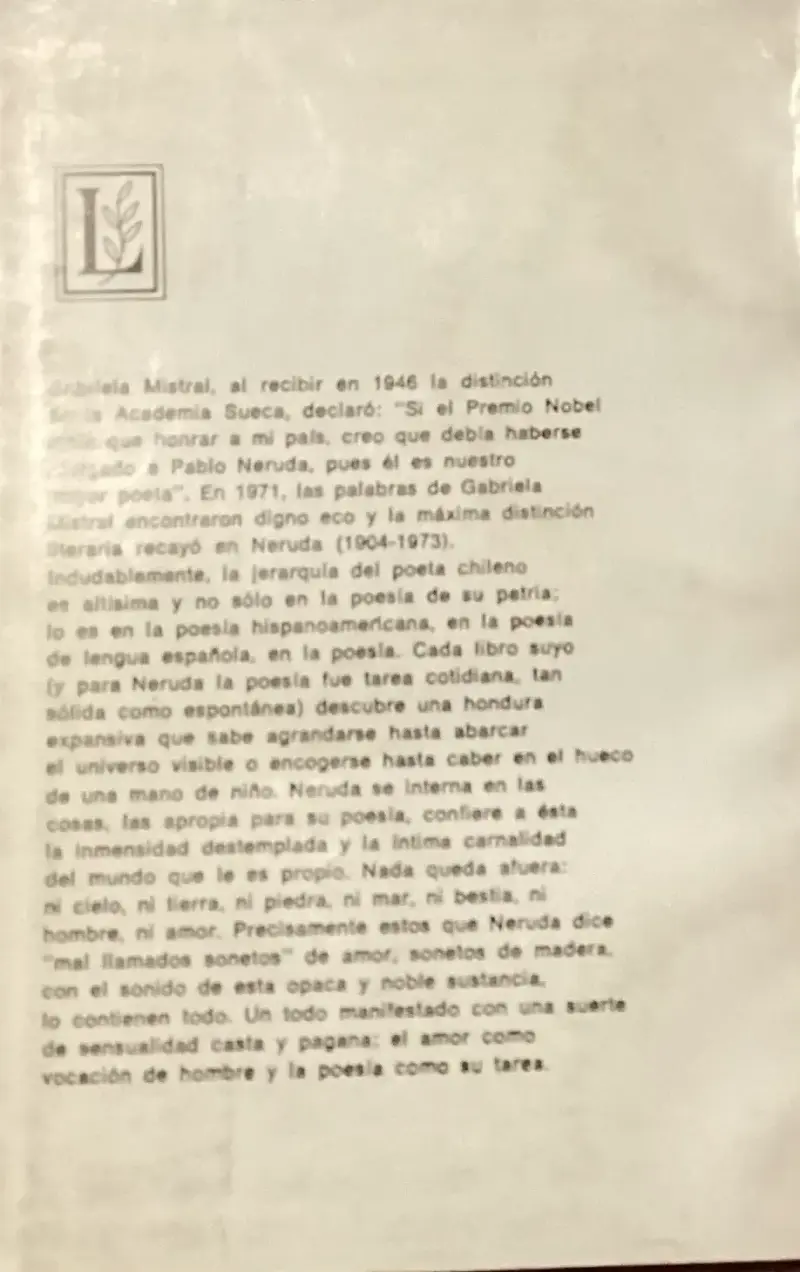 Libro 'Cien Sonetos de Amor' de Pablo Neruda - 2