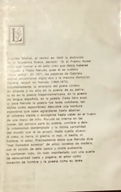 Libro 'Cien Sonetos de Amor' de Pablo Neruda - miniatura 2