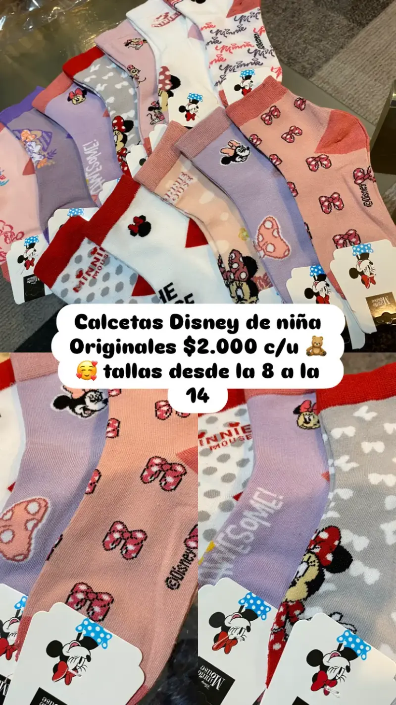 Calcetines Disney para niña con diseños de Minnie - 1