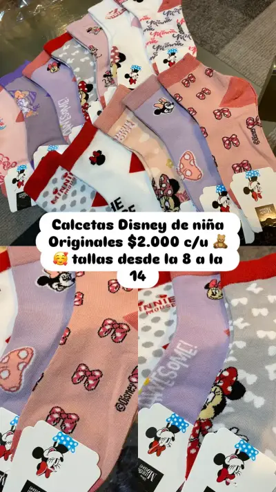 Calcetines Disney para niña con diseños de Minnie - miniatura 1