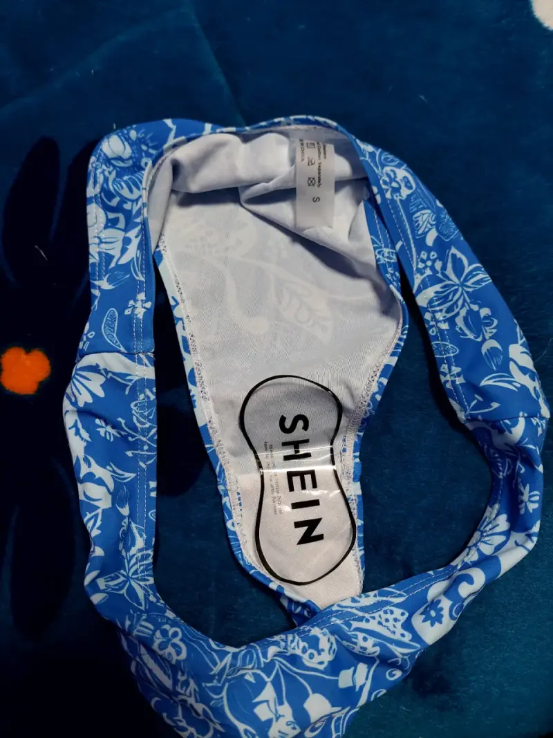 Bikini azul estampado floral Shein - 3