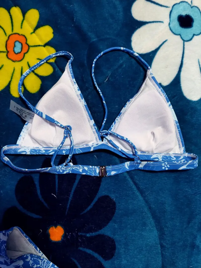Bikini azul estampado floral Shein - 4