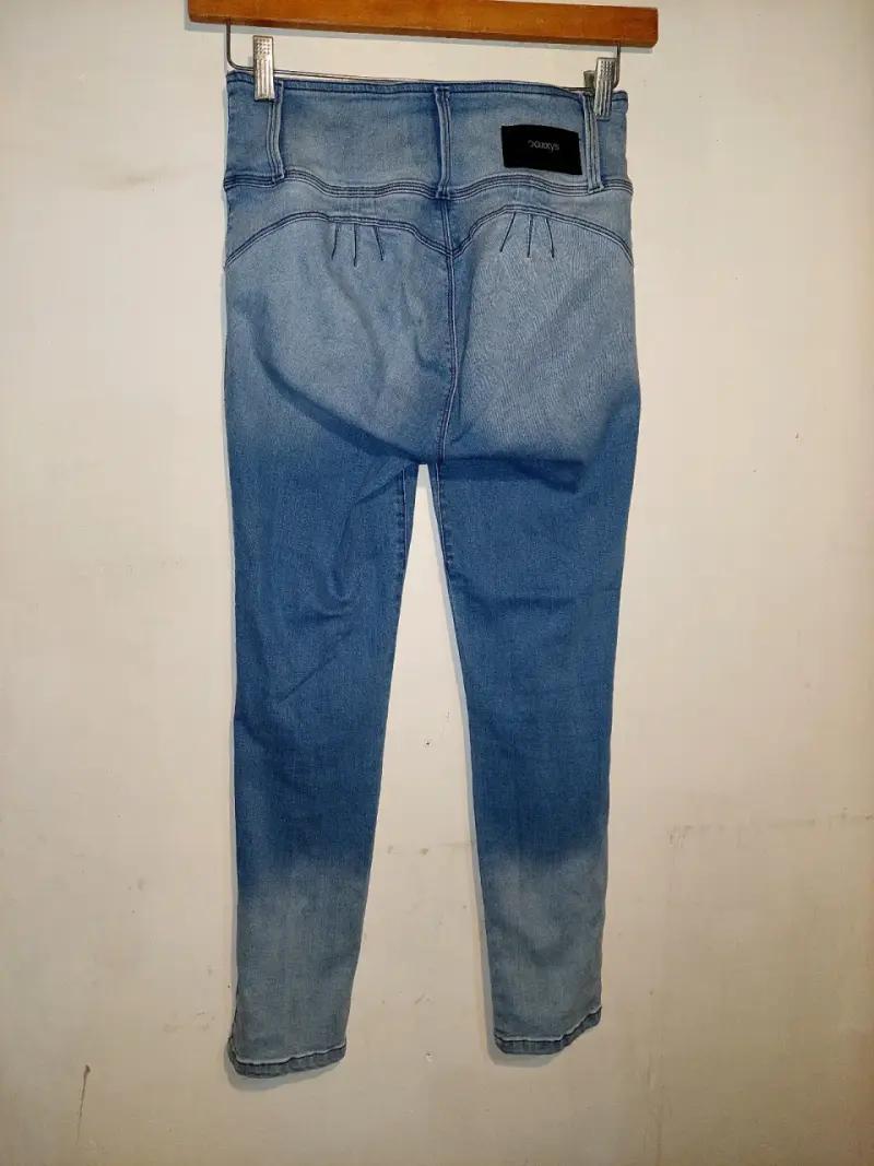 Jeans de mujer tiro alto azul claro - 3