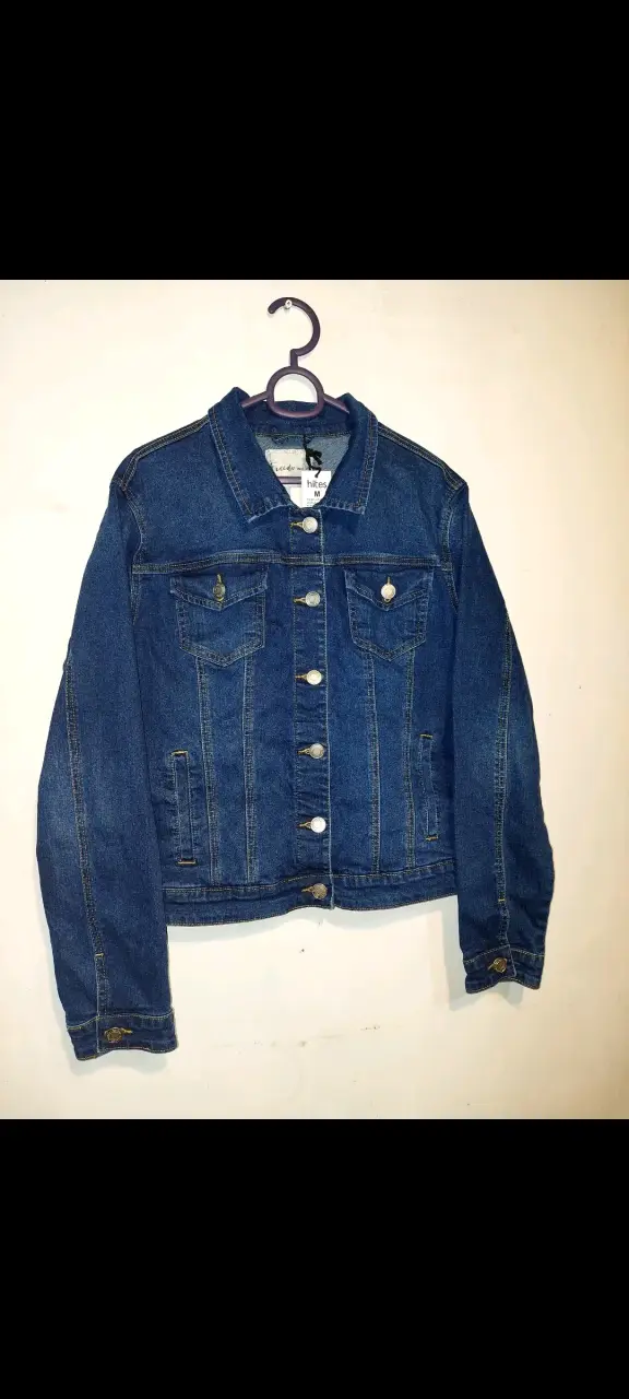 Chaqueta de mezclilla azul para mujer talla M - 1