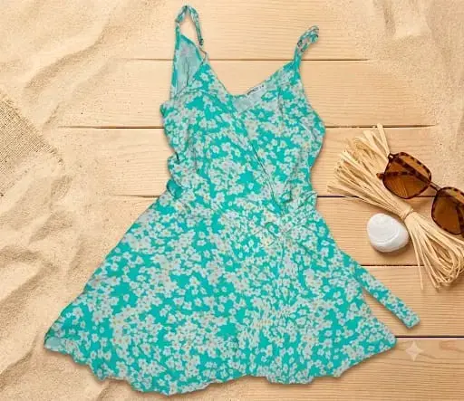 Vestido veraniego floral azul - 1