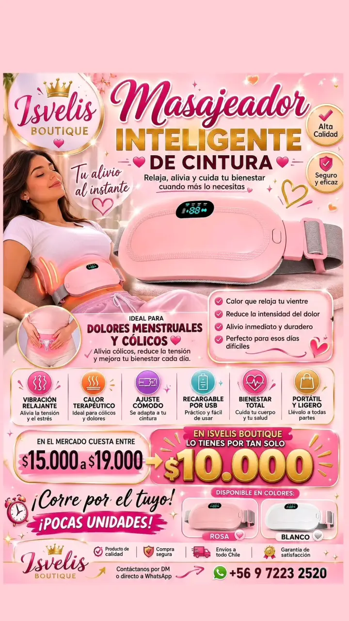 Masajeador inteligente de cintura para alivio de cólicos